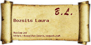 Bozsits Laura névjegykártya